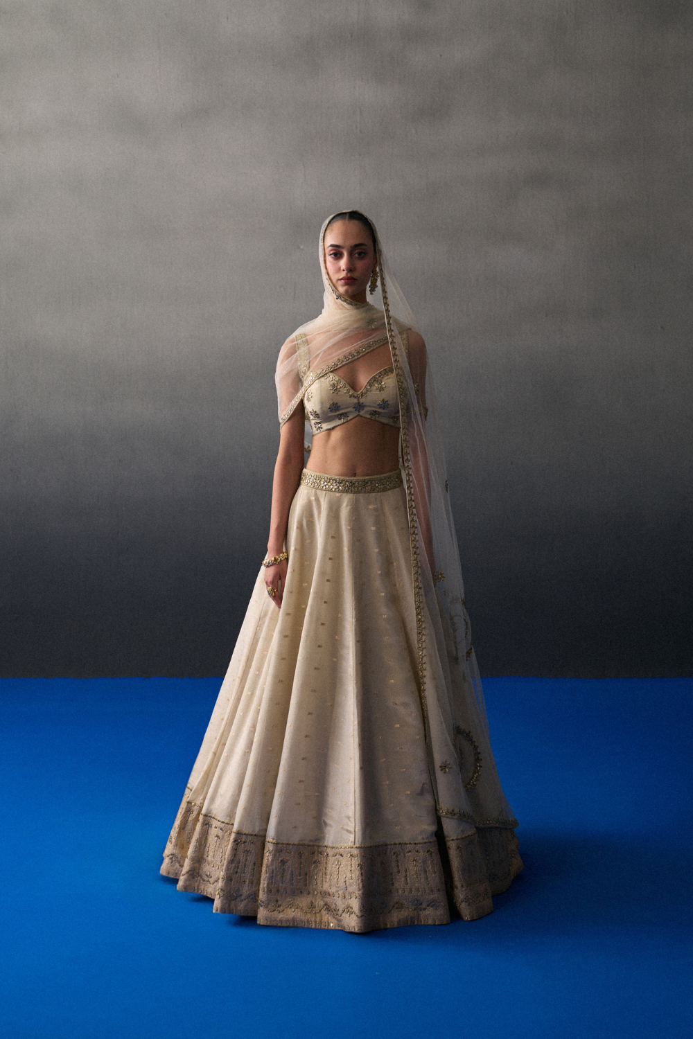 Gold Benarasi Festive Lehenga Set