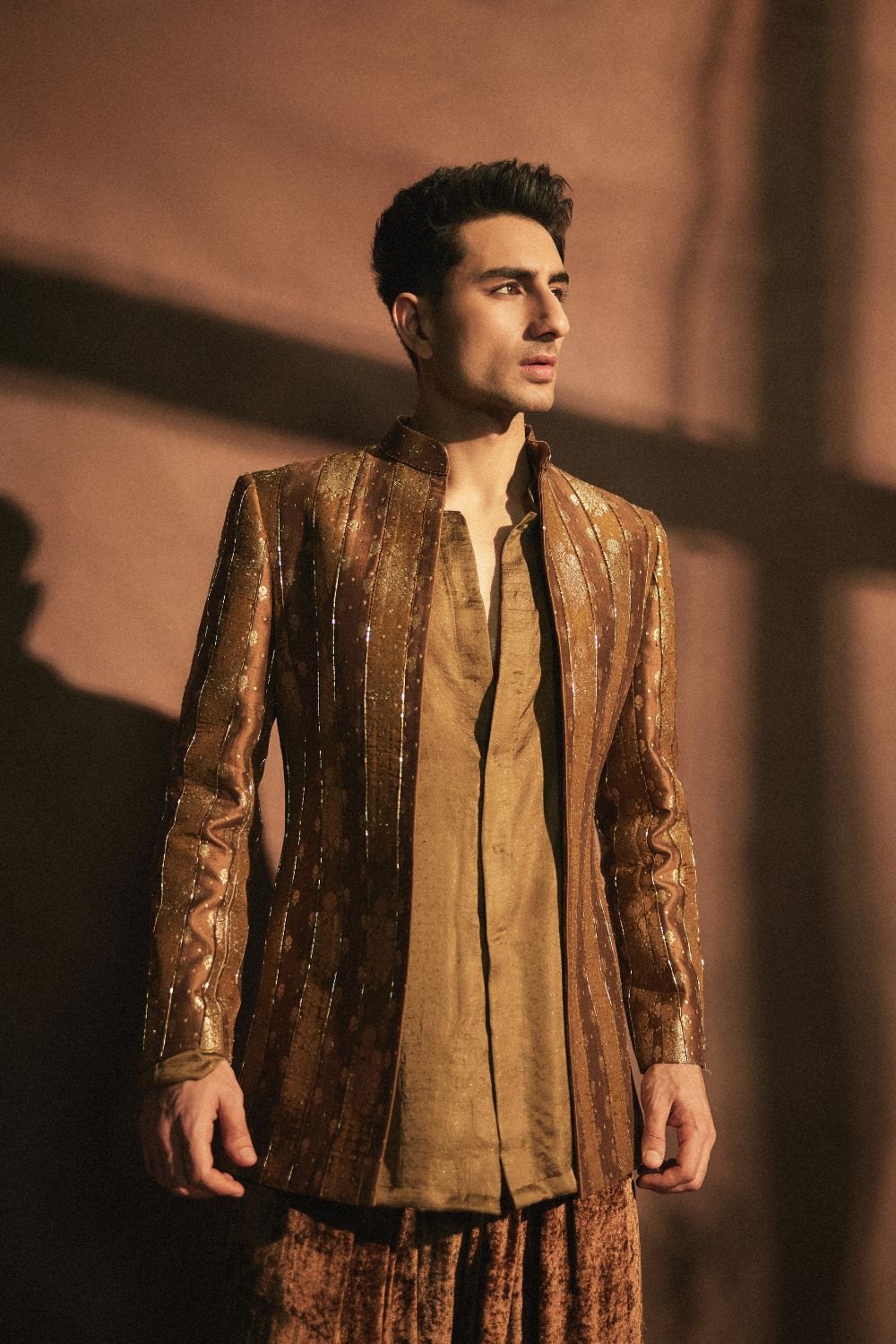 Ibrahim in Zarvika Brocade Bundi Set
