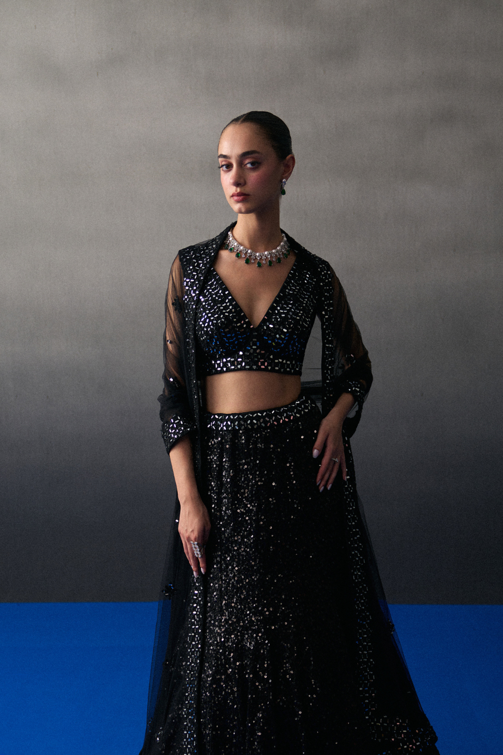 Black Festive Lehenga Set