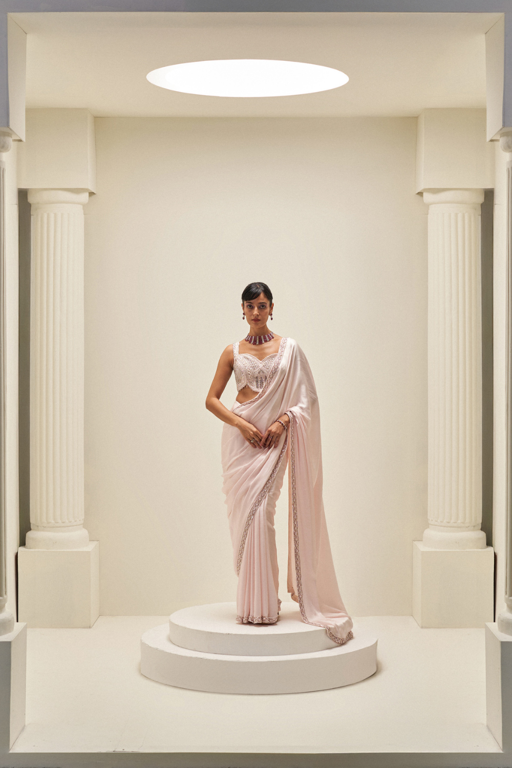 Blush Mirage Saree Set
