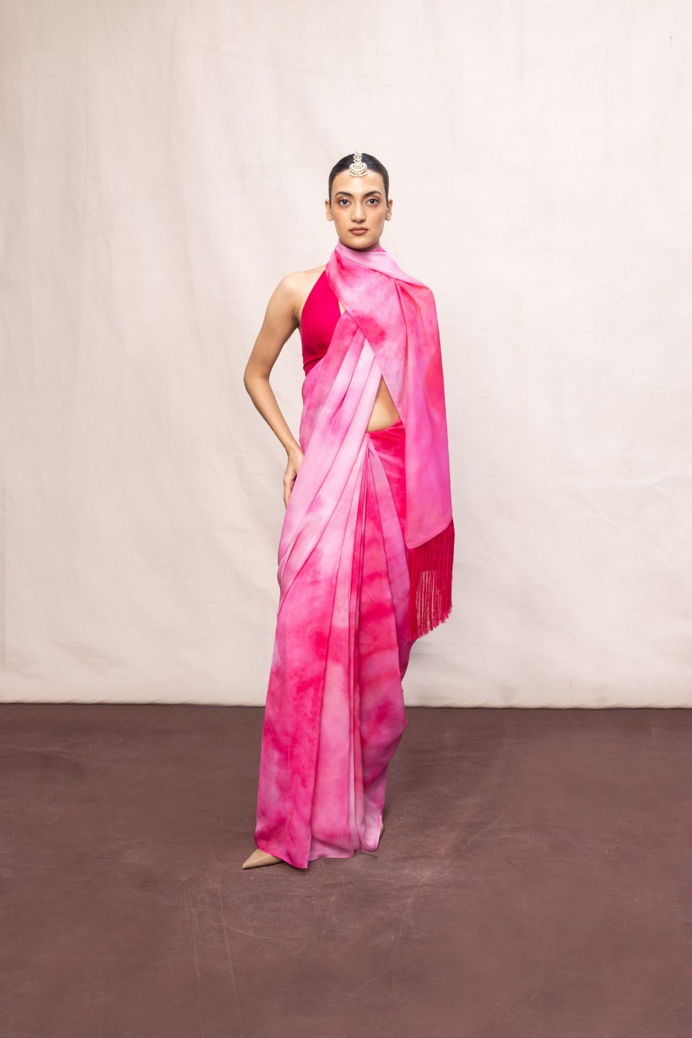 Multicolour Chiffon Digital Print Saree