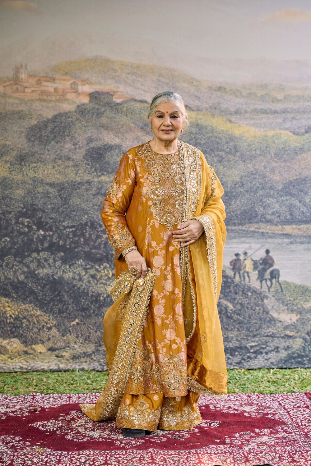 Sunehri Zari Sharara Set