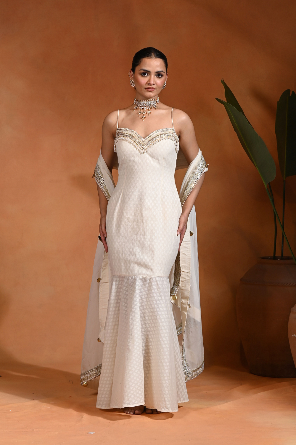 Ivory saaj Dress