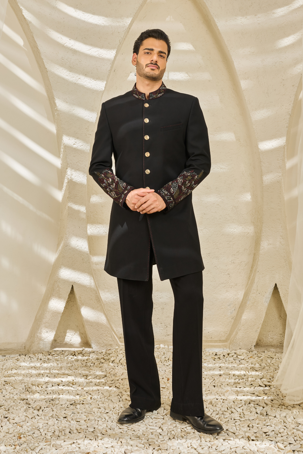 Black Veil Indowestern Set