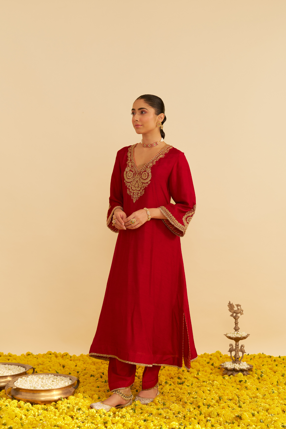 HAAYAT - LONG KAFTAN WITH SALWAR AND DUPATTA