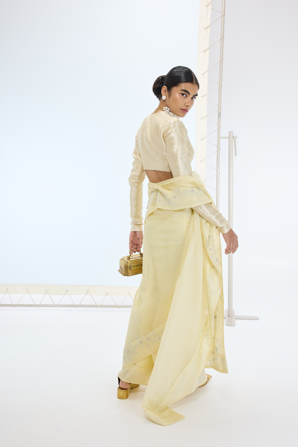 The Serena  Saree in Lemon