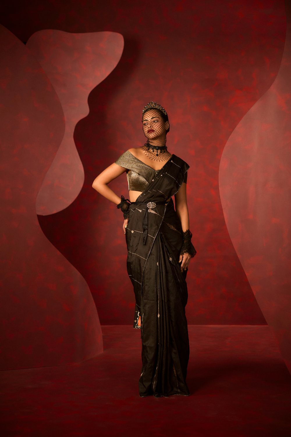 Bridezilla Saree Black