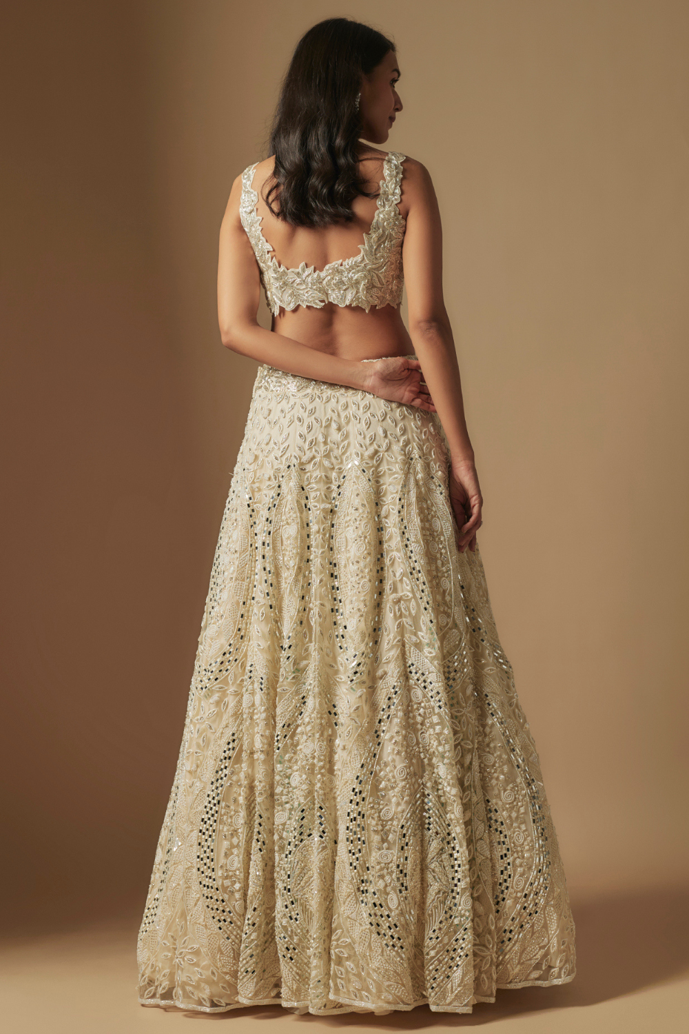 Ambler Full Embroidered lehenga paired with blouse and dupatta