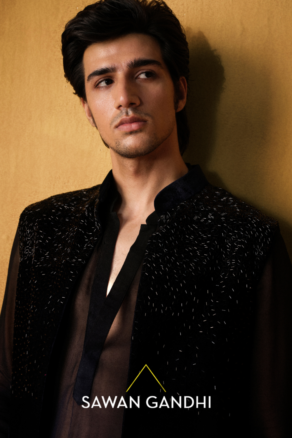 BLACK VELVET CUTDANA NEHRU SET