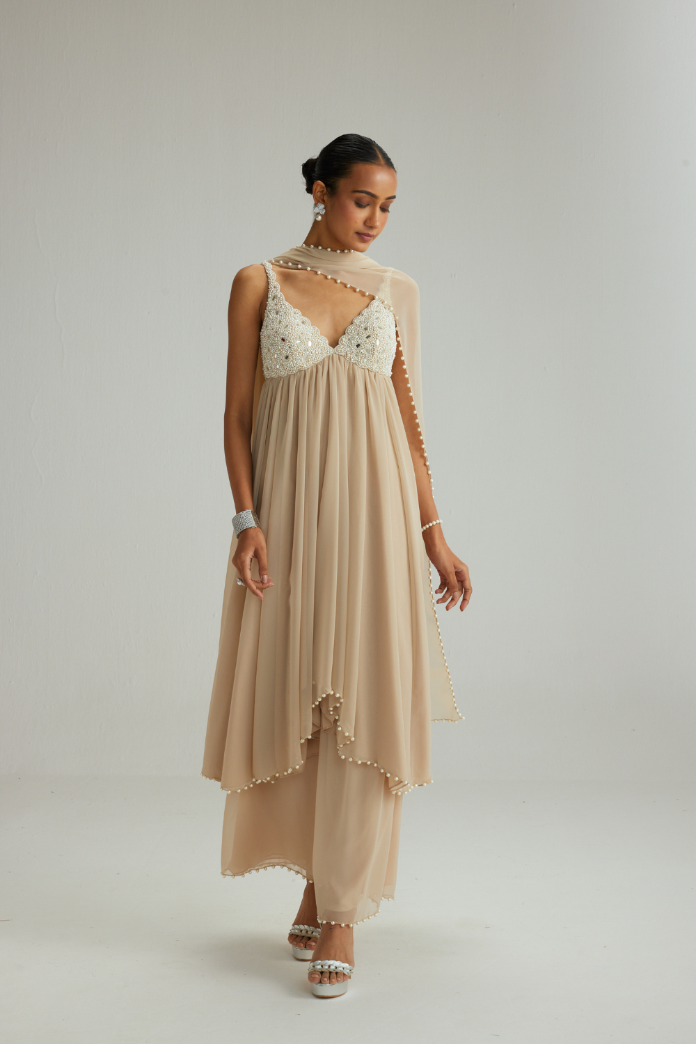 Light Beige Kurta Set