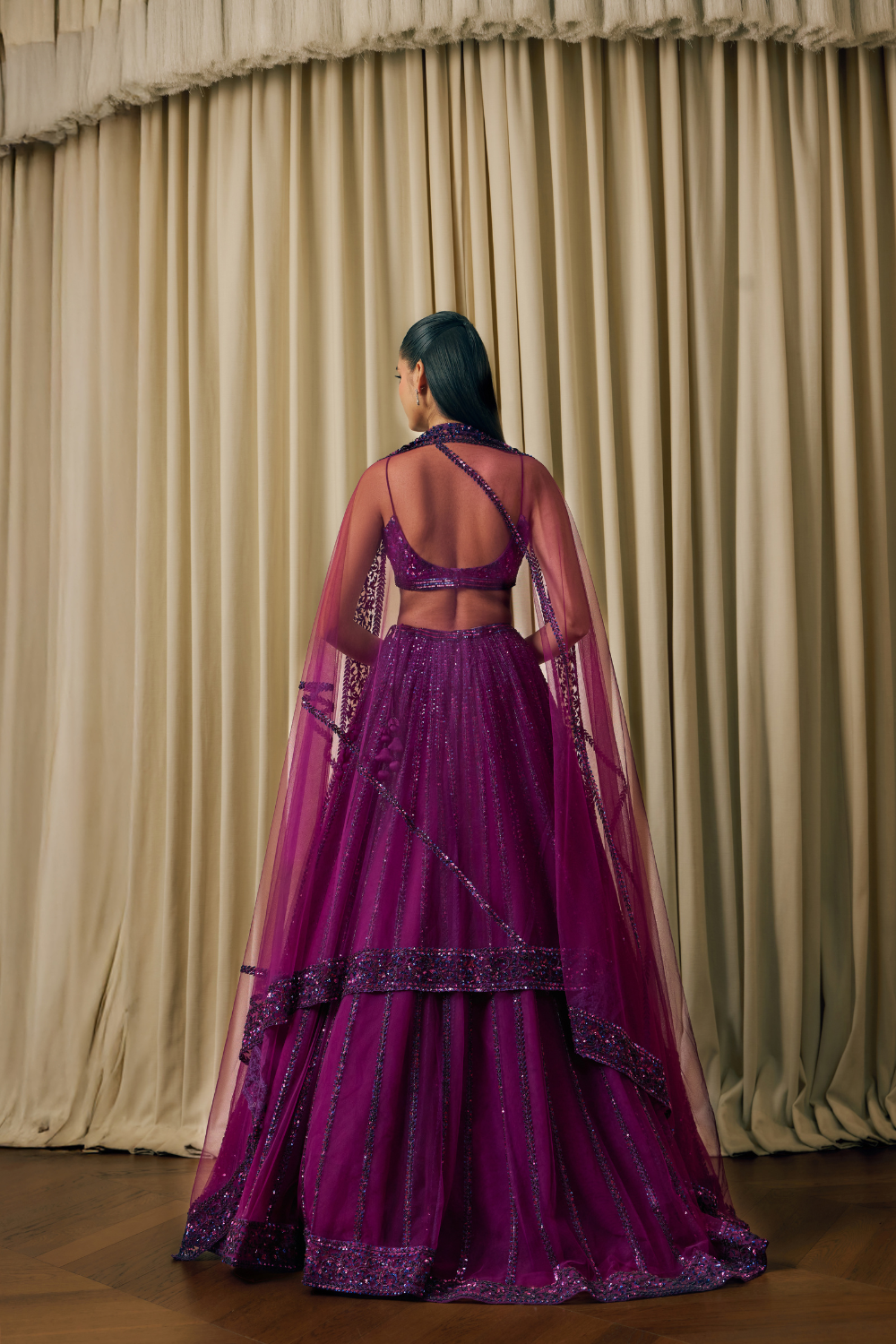 Hand embroidered Lehenga