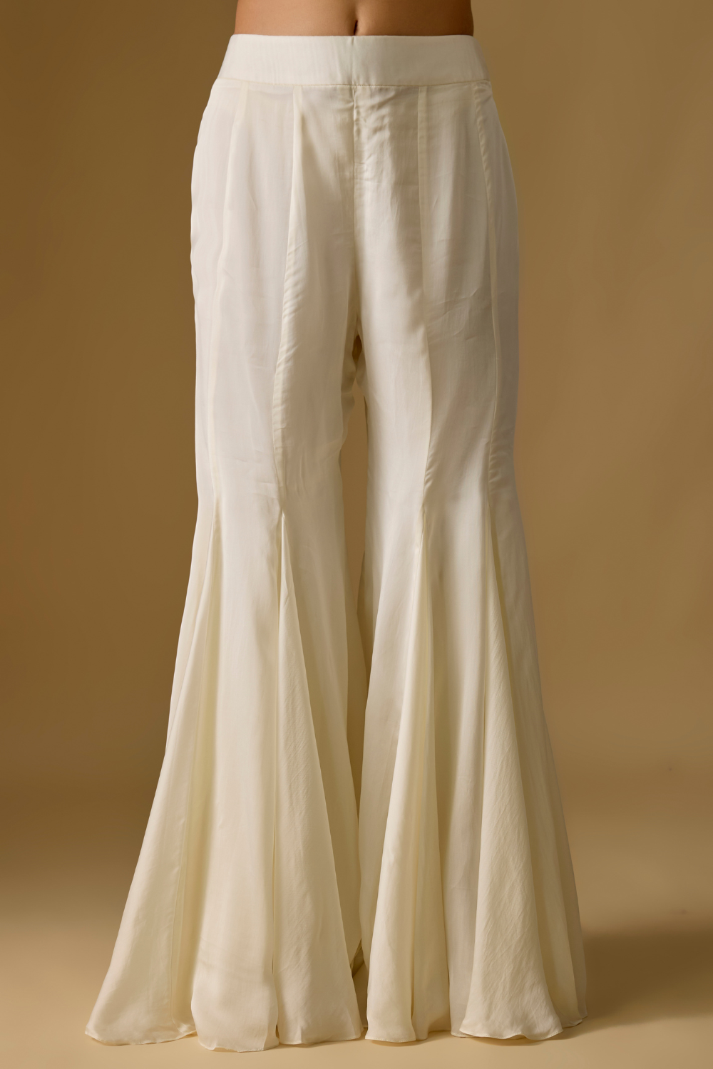 Pearl- Ivory Kurta with Plain Sharara and Zentangle Dupatta