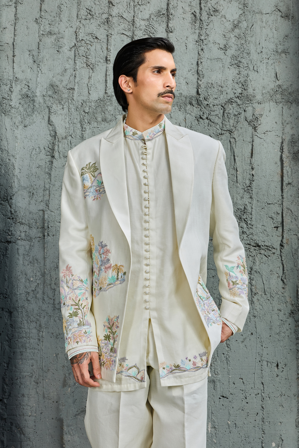 The Pearl Palm Jacket Set