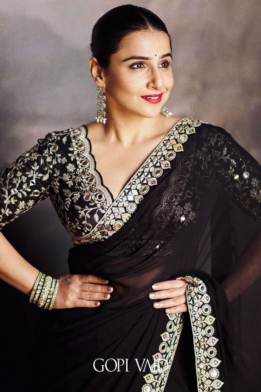 Vidya Balan in Meili Saree Set