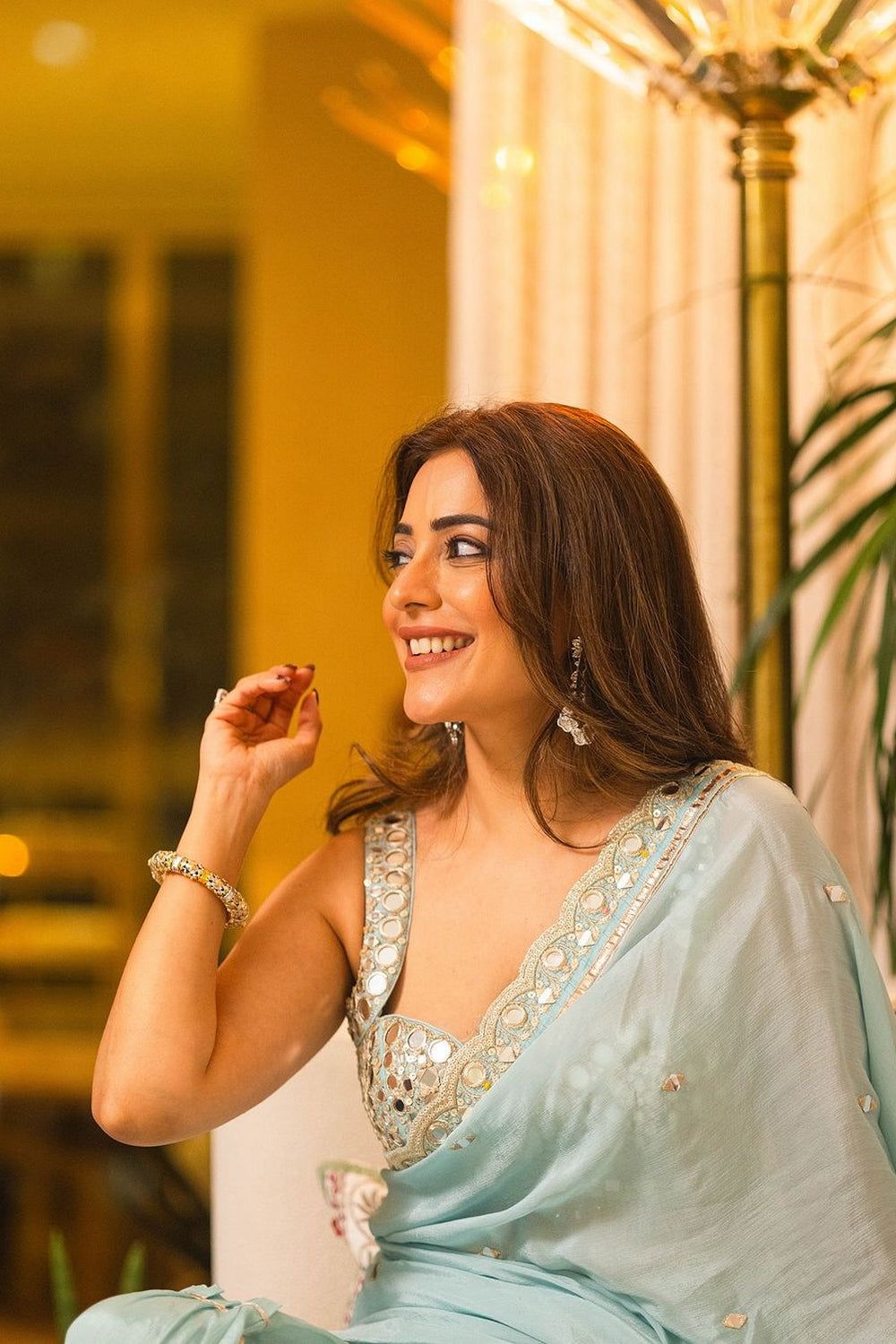 Nisha Aggarwal in Anusha Saree Set