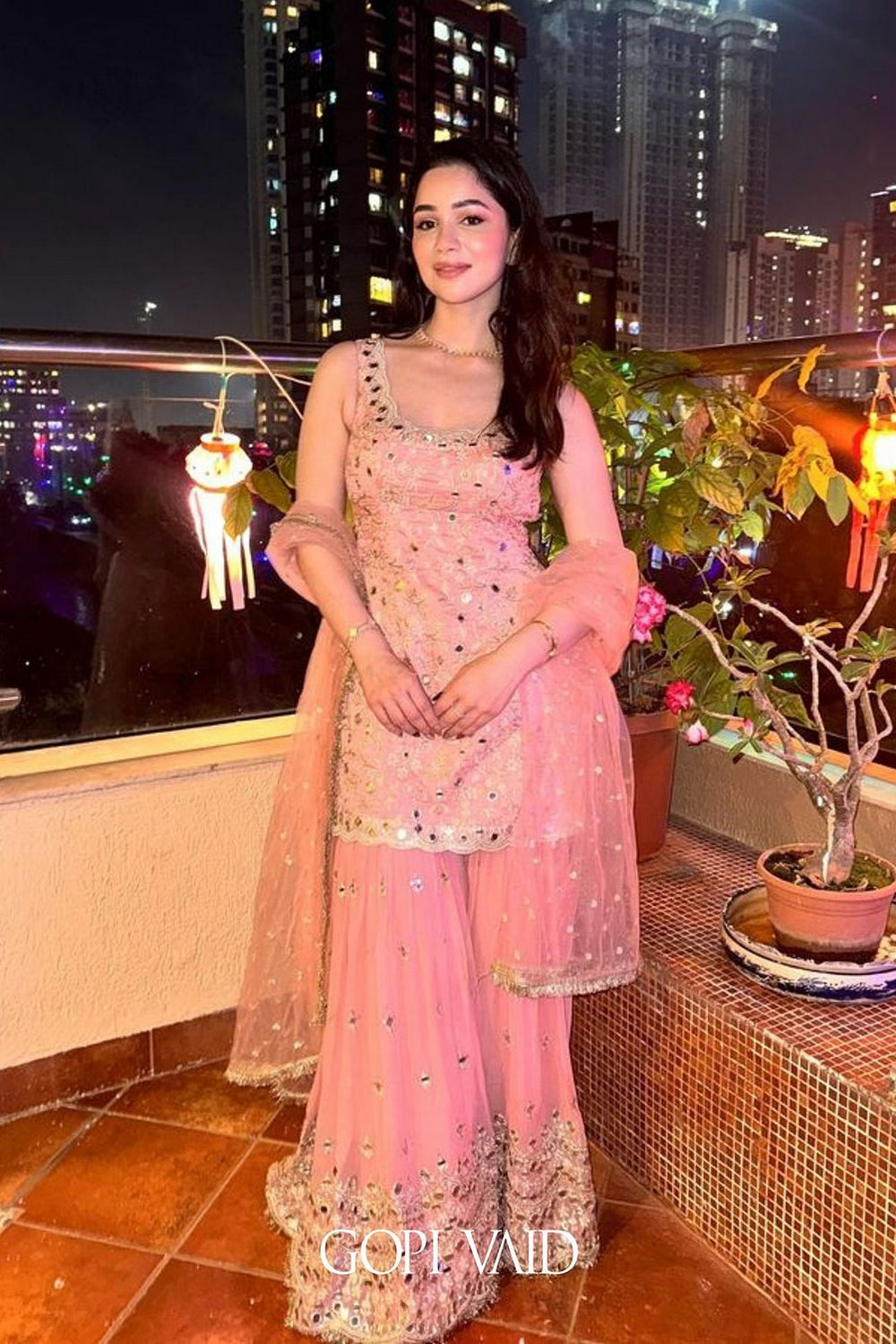 Sara Tendulkar in Soneera Sharara Set