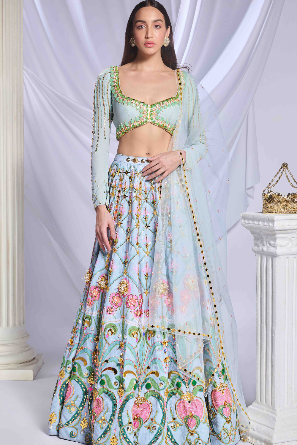 Mint Mystique Lehenga Set