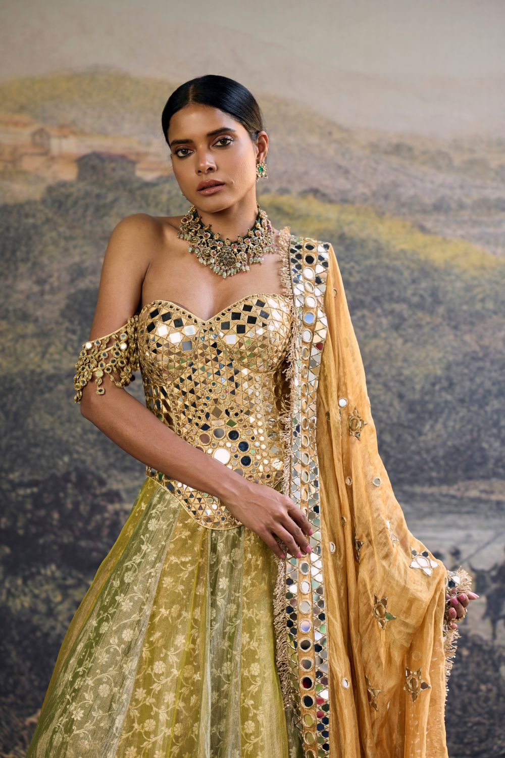 Hiranya Mirror Lehenga Set