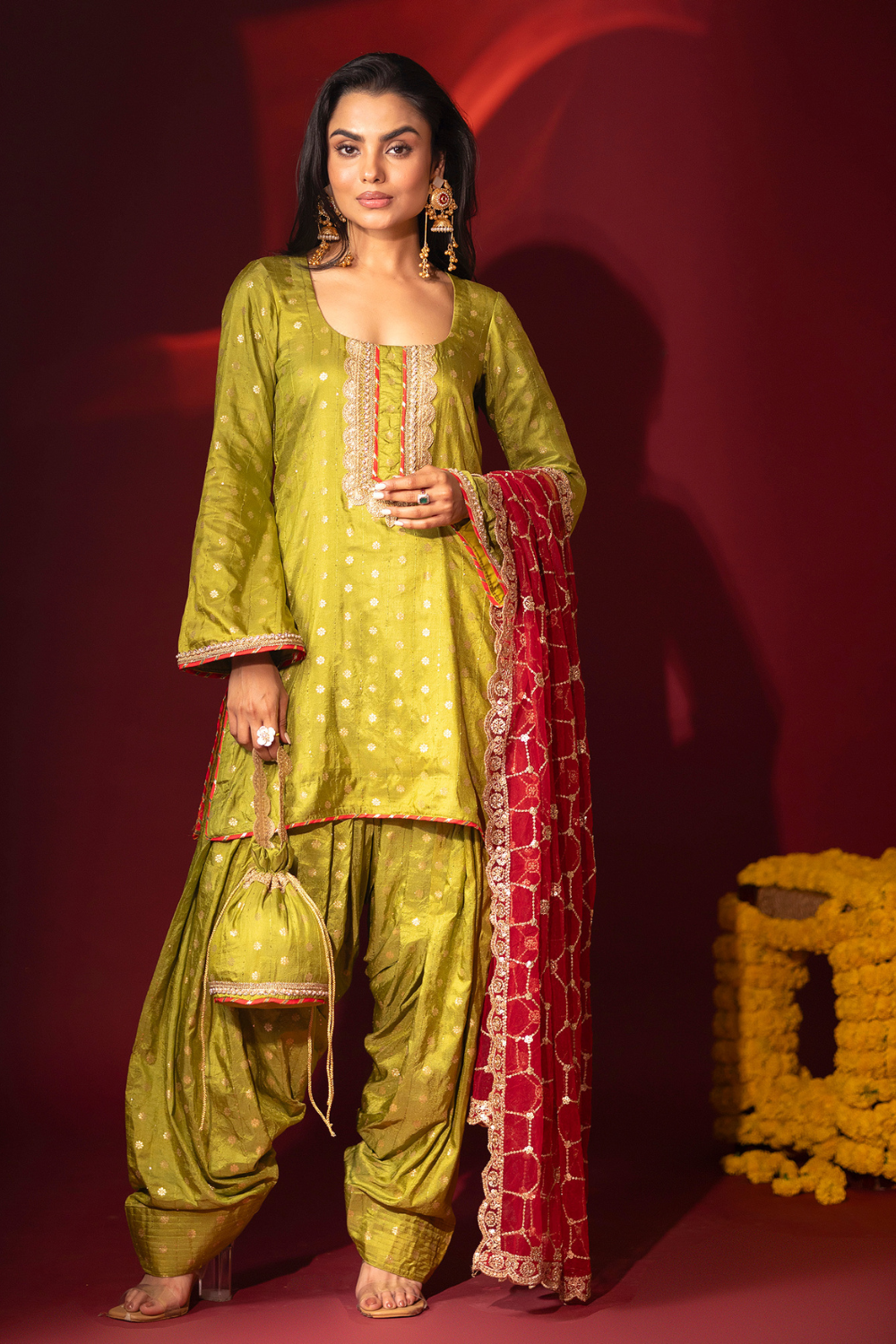 Green Kurta and Salwar Set