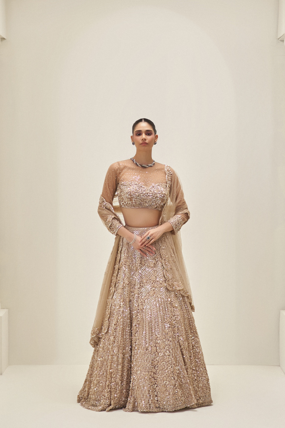 Molten Sand Gold Lehenga set