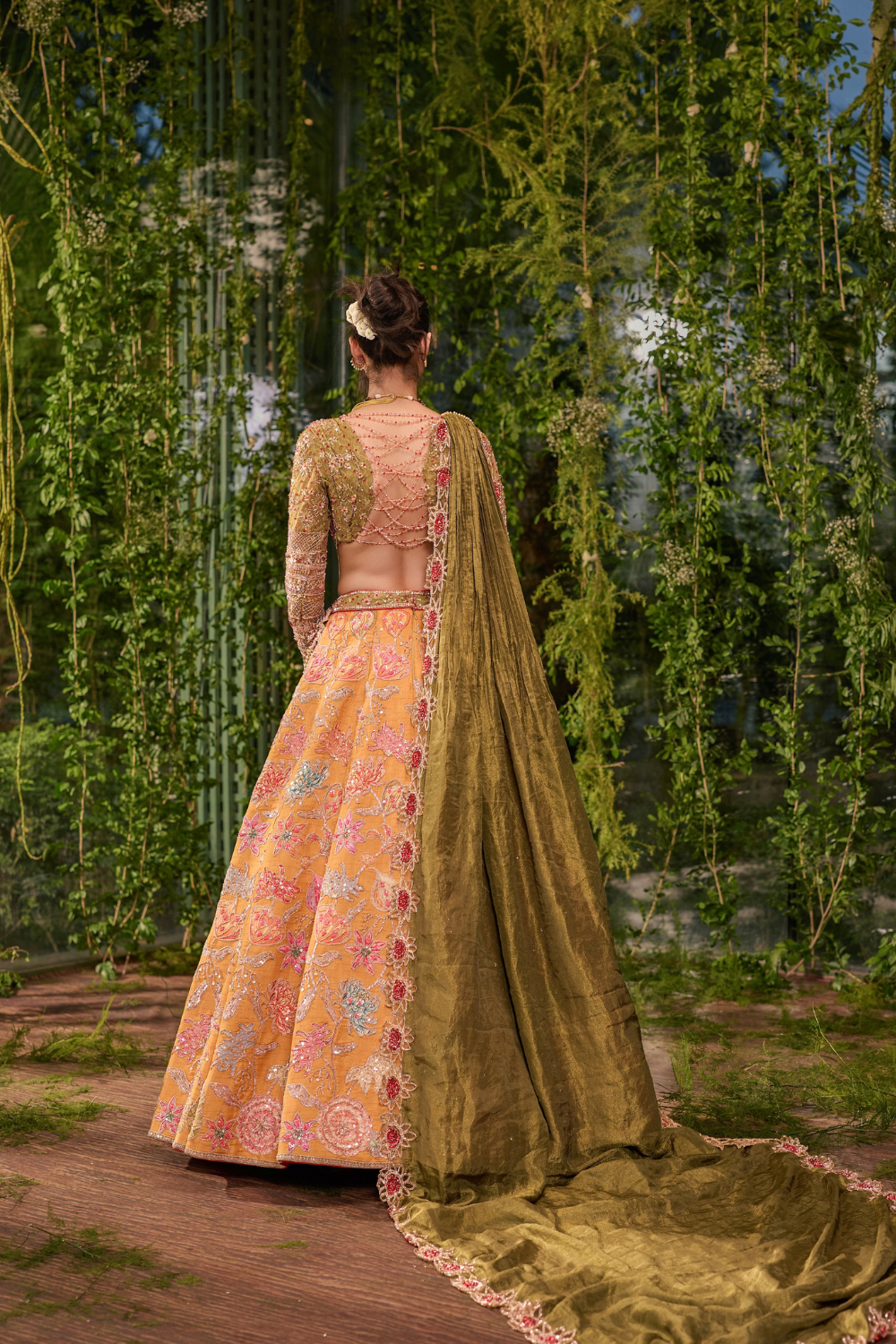 Pushp Raga- the Pearls Trail lehenga