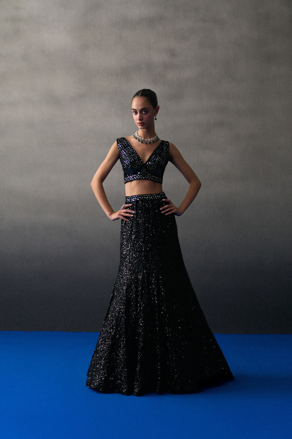 Black Festive Lehenga Set