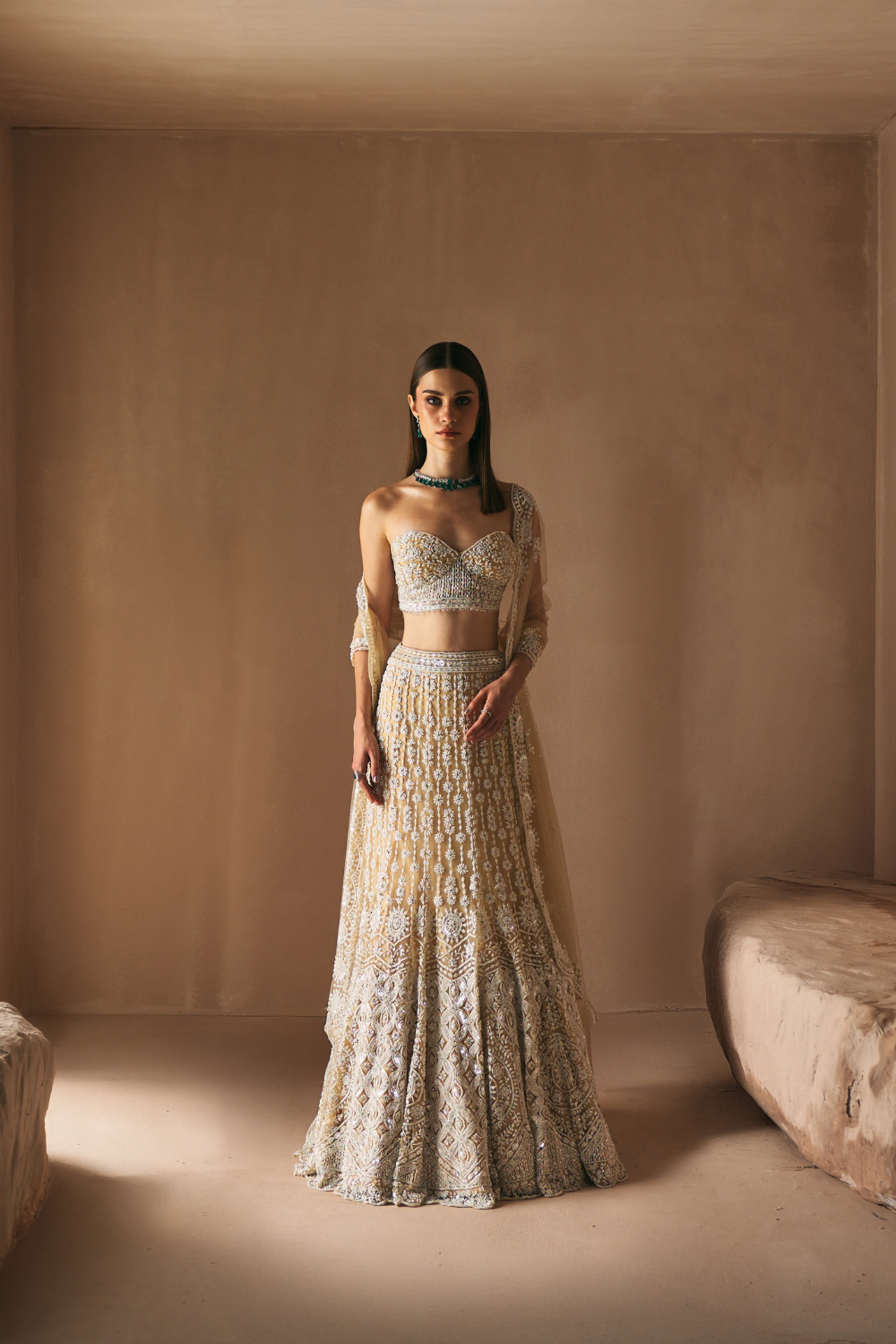 Ivory Celestial Lehenga set