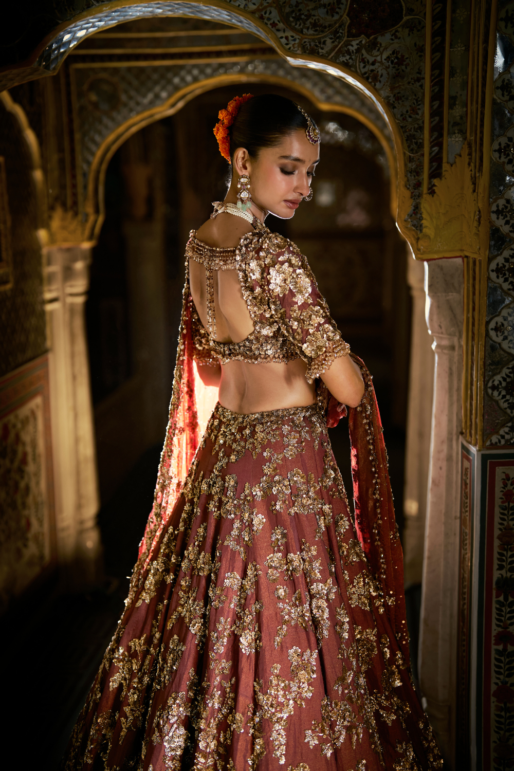 Bronze Gold Lehenga Set
