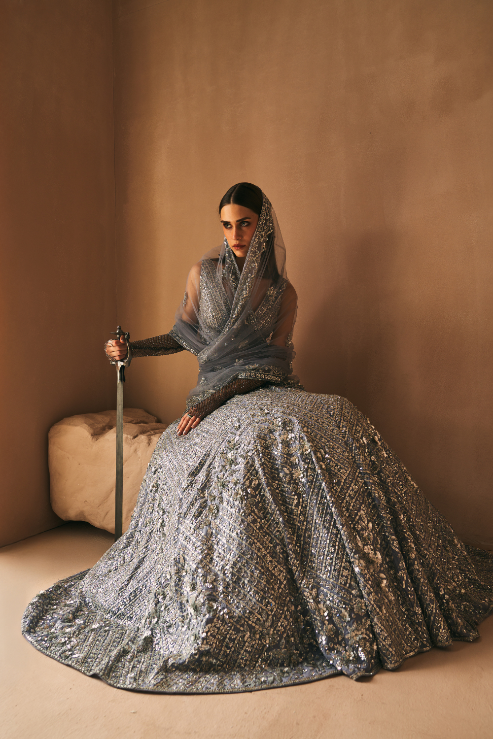 Twilight Smoke Lehenga Set