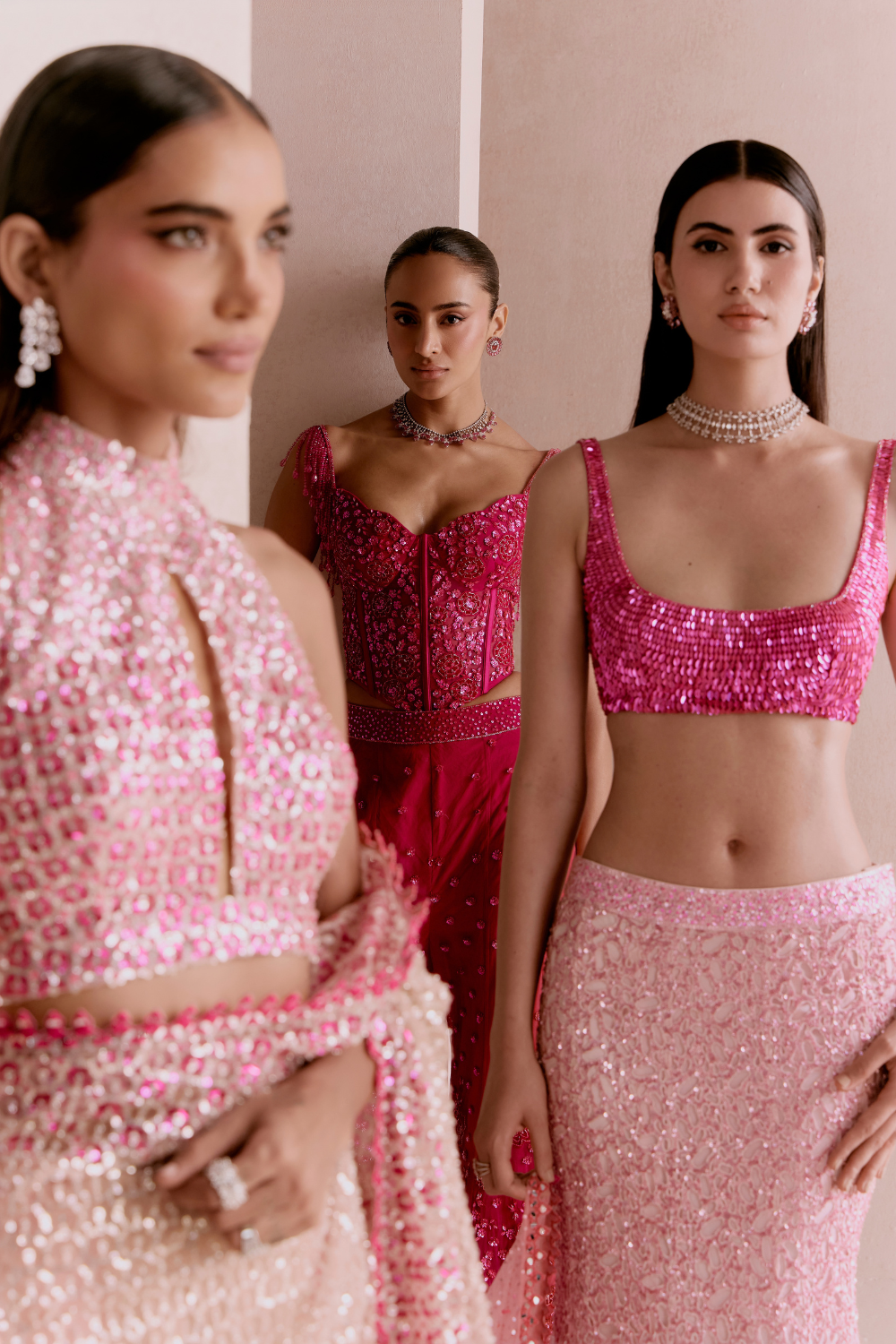 Pink Ombre Cutwork Fishcut Set