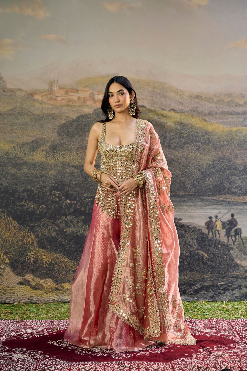 Gulbahar Mirror Sharara Set
