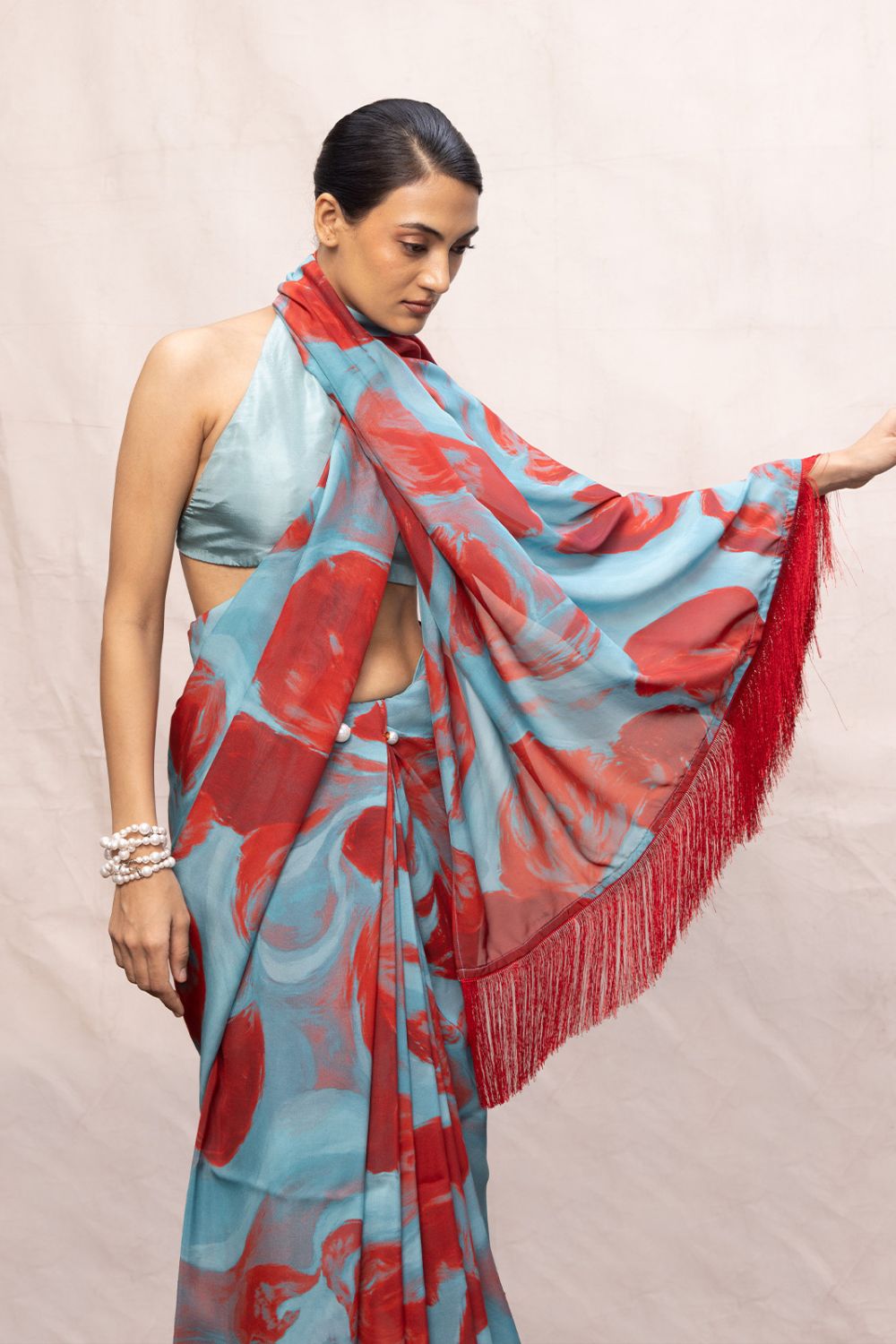Multicolour Chiffon Digital Print Saree