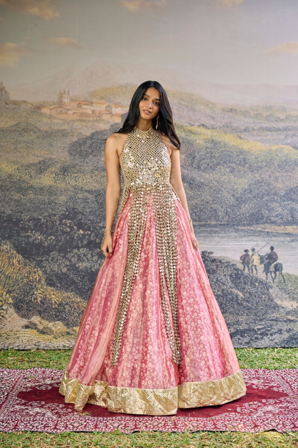 Gulbahar Mirror Lehenga Set