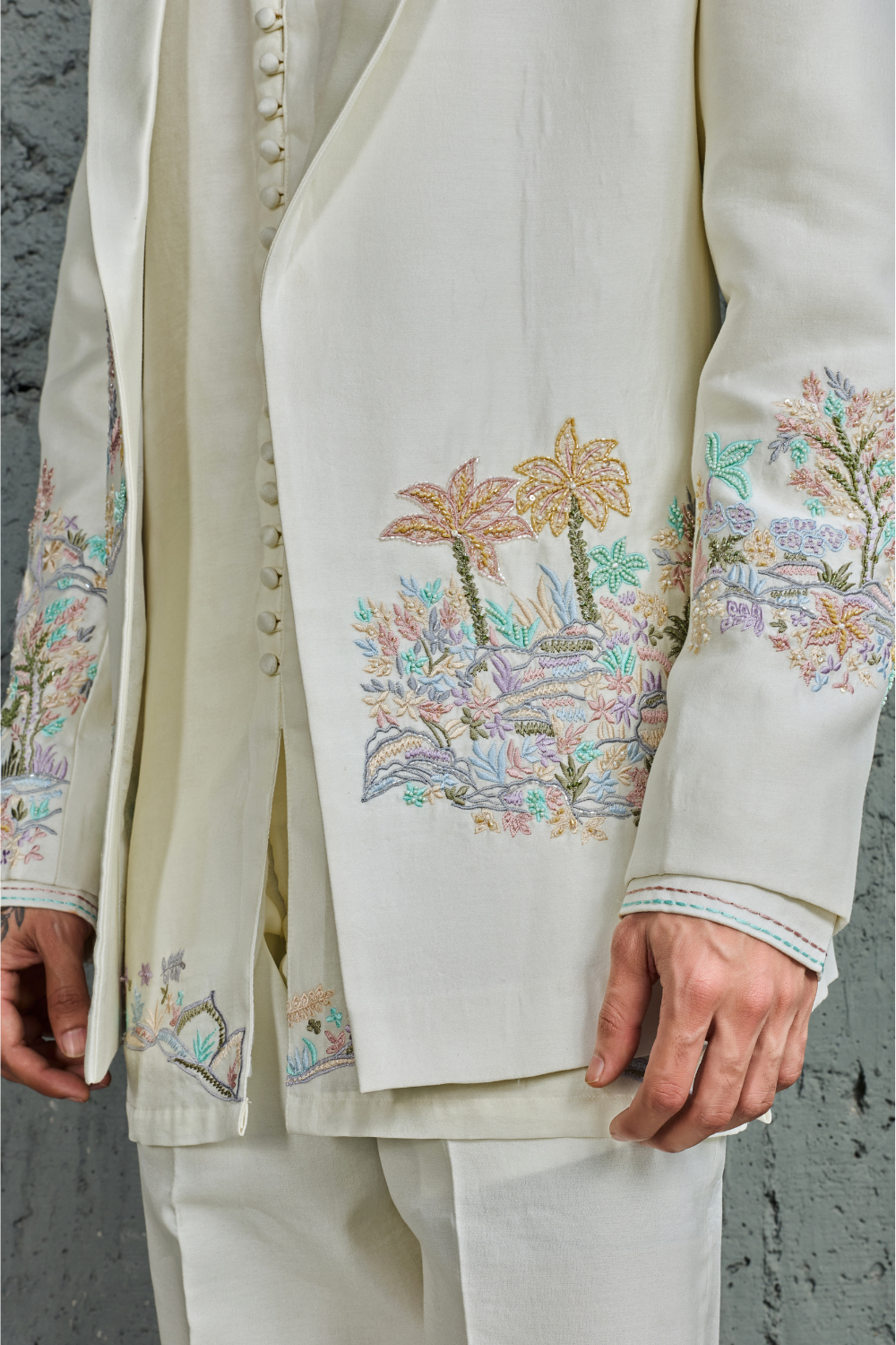 The Pearl Palm Jacket Set