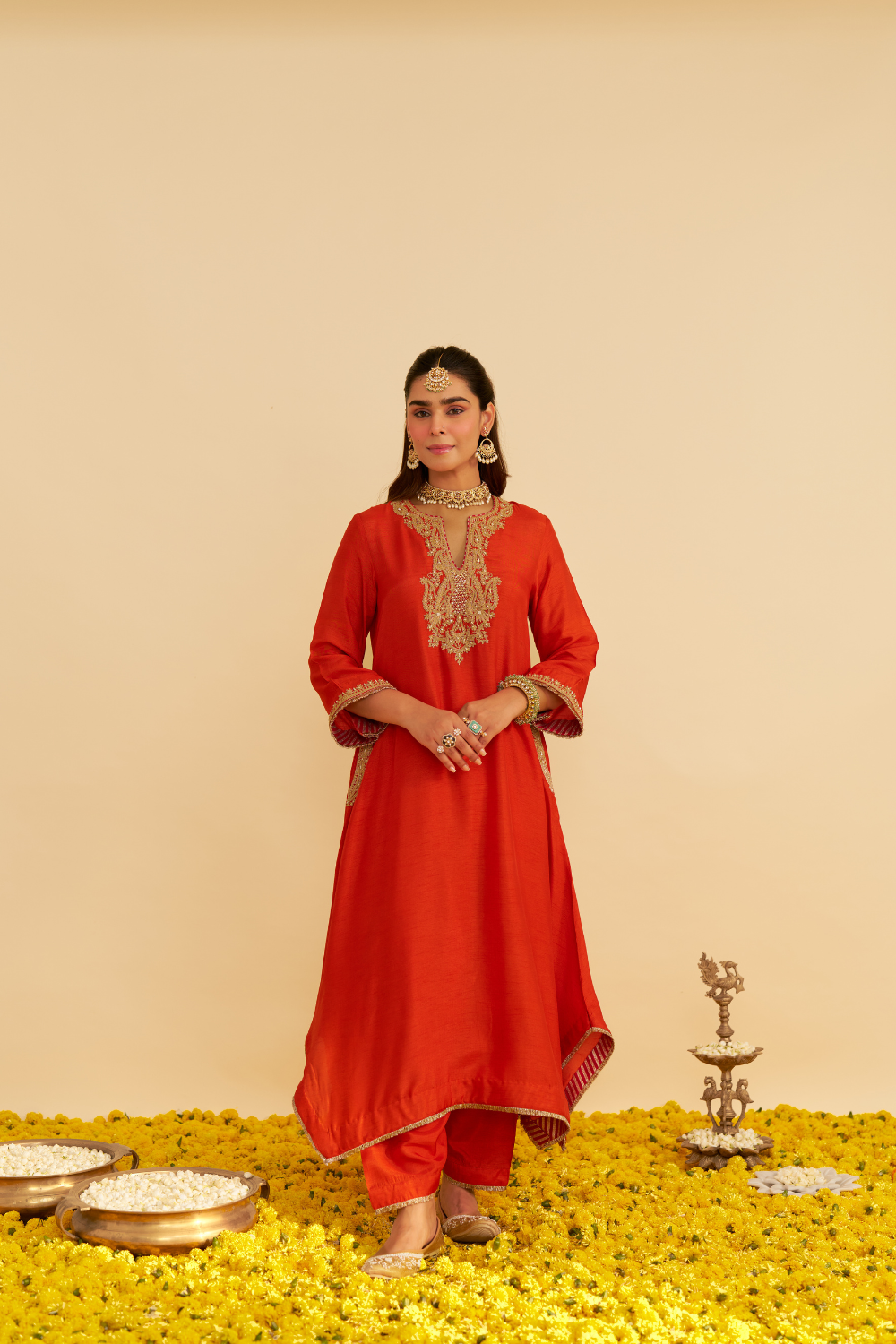 AMAYA - LONG KAFTAN WITH SALWAR  AND DUPATTA