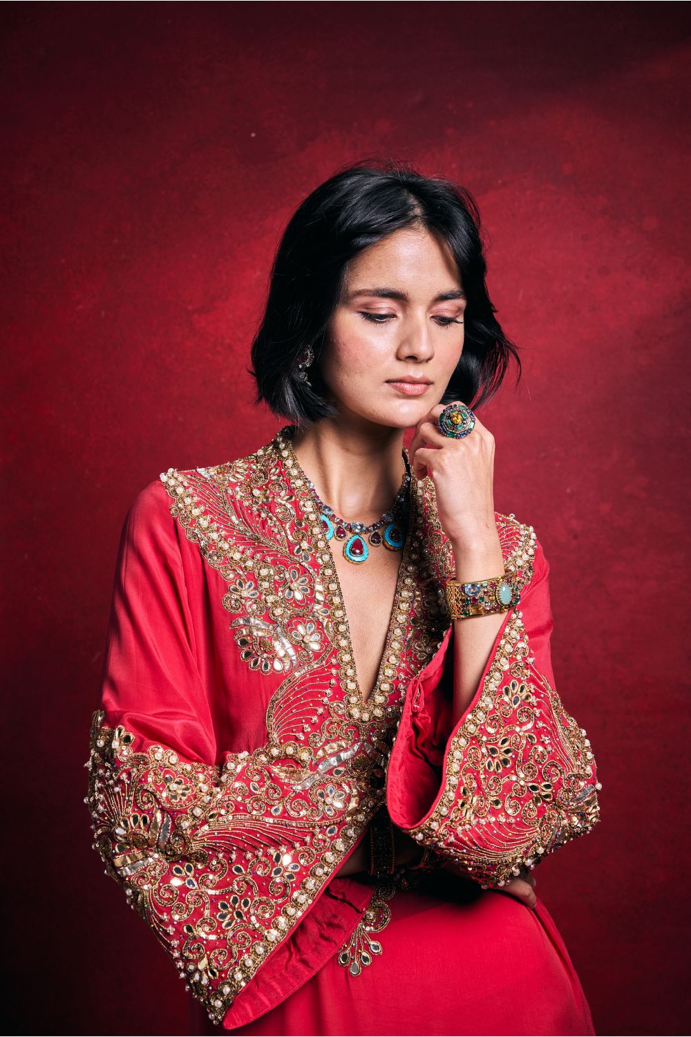 FUSCIA KAFTAN