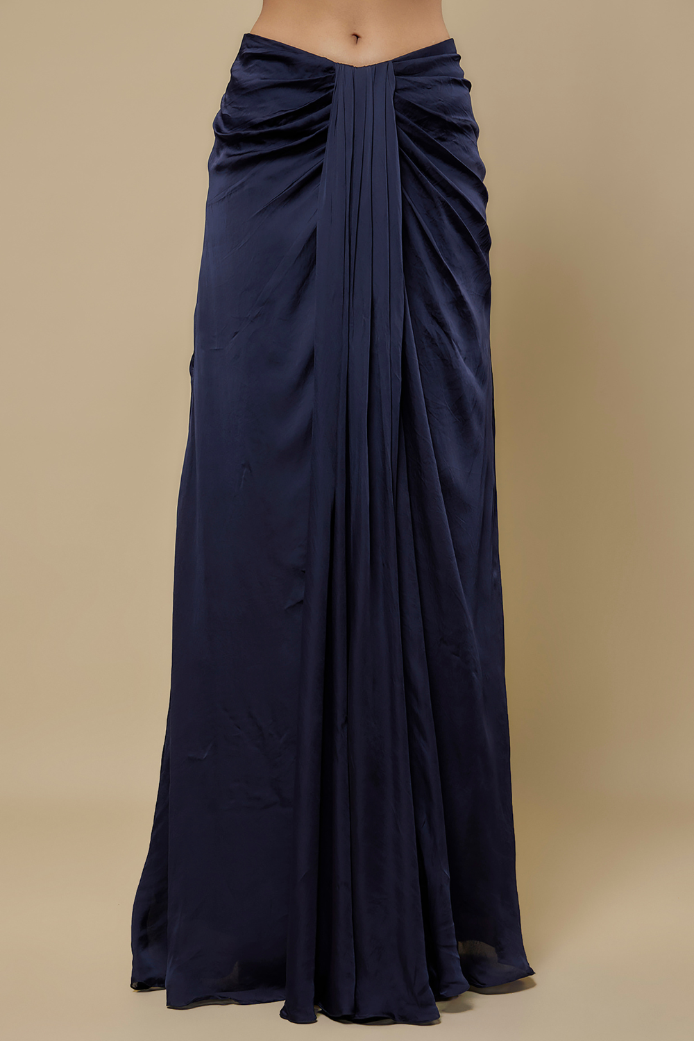 Maven Drape skirt paired with mirror work blouse and cape