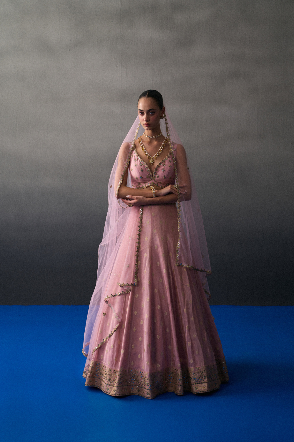 Pink Benarasi Festive Lehenga
