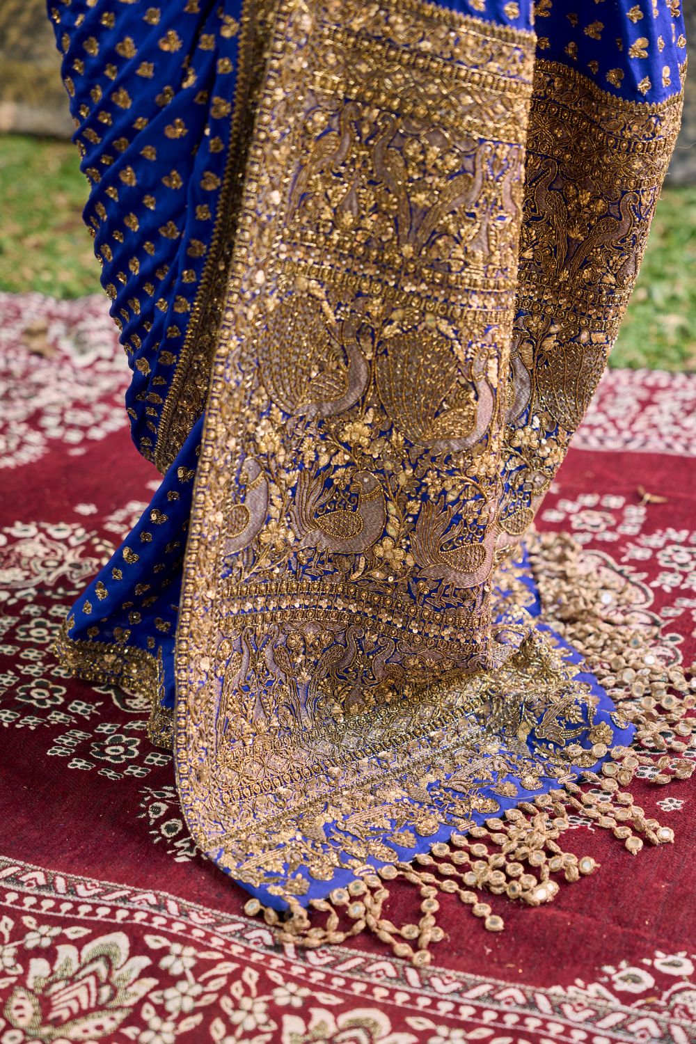 Neelpari Dabka Silk Saree Set