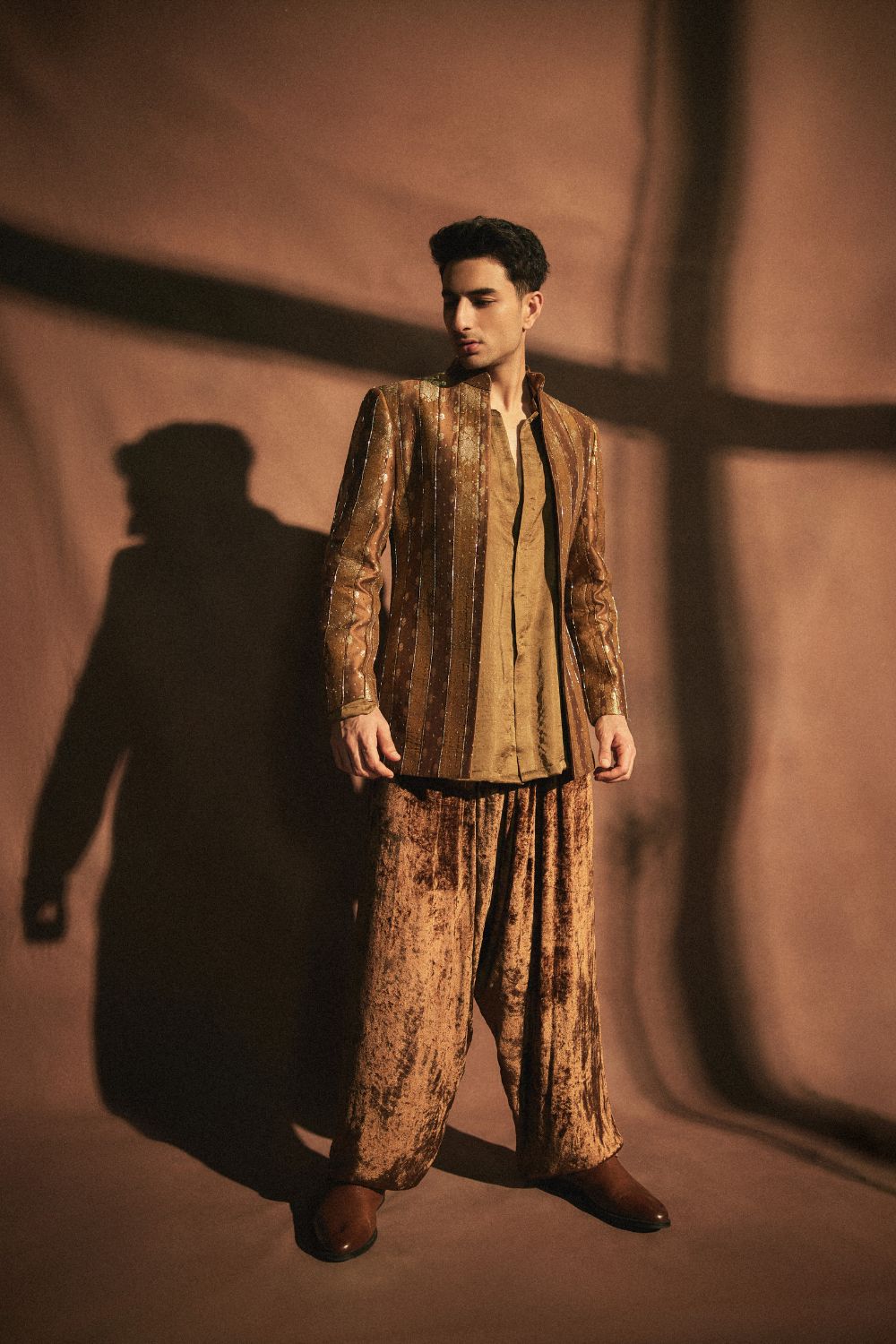 Ibrahim in Zarvika Brocade Bundi Set