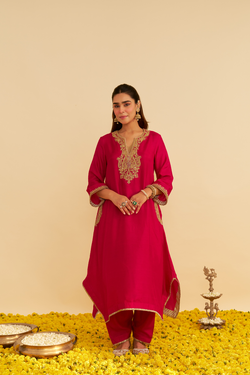 AMAYA - LONG KAFTAN WITH SALWAR  AND DUPATTA