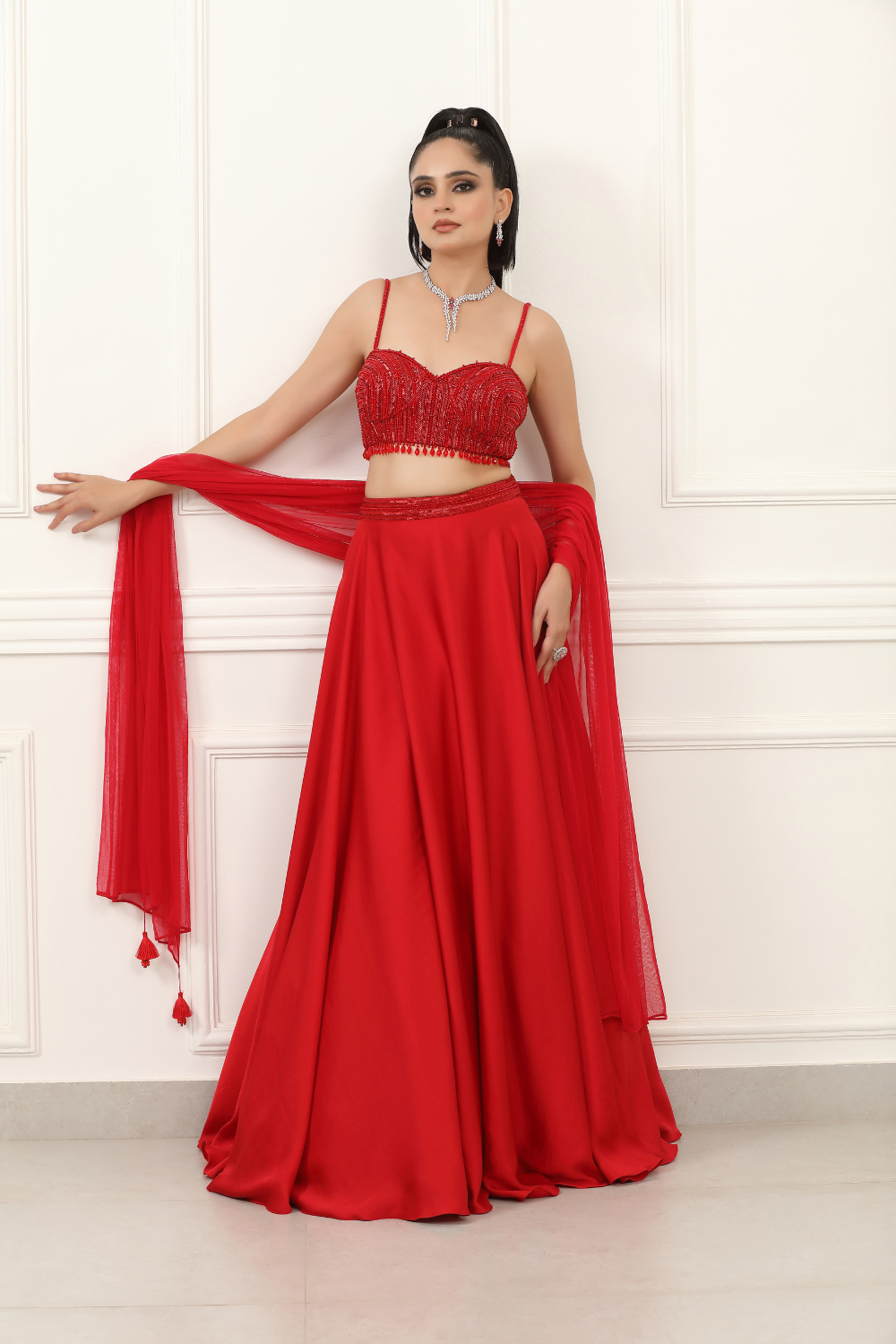 Scarlet Flame Lehenga