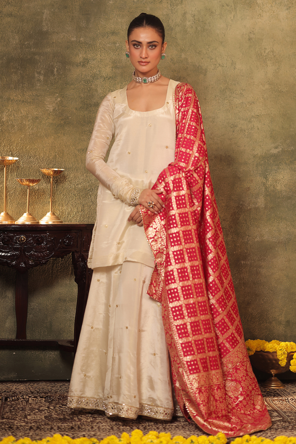 Tissue Kurta Sharara Set