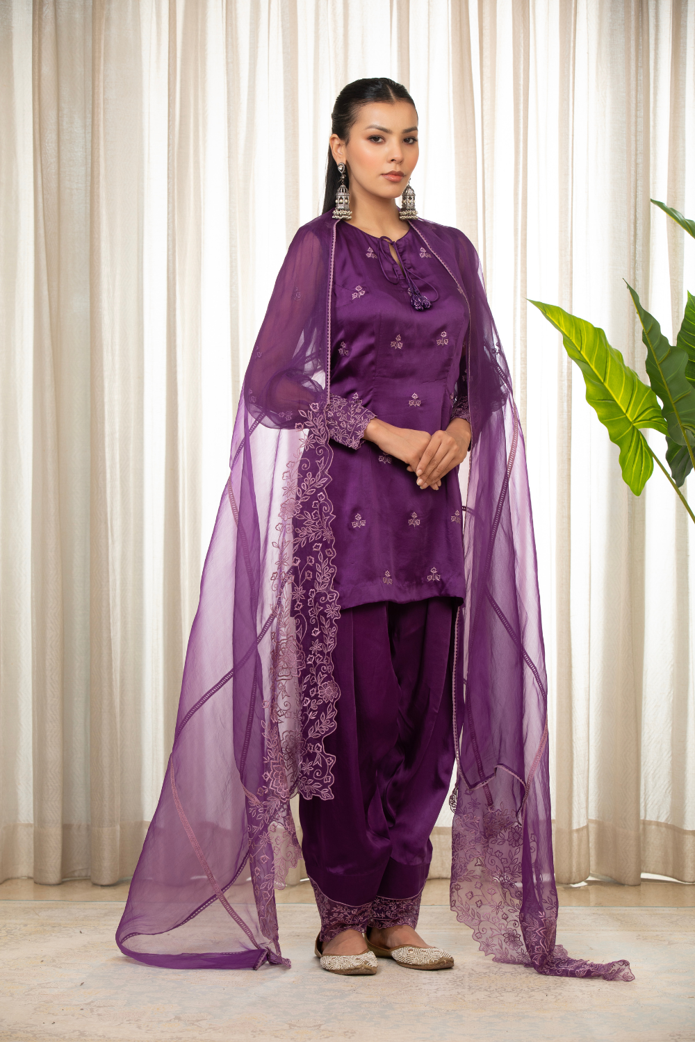 Purple Kurta Set