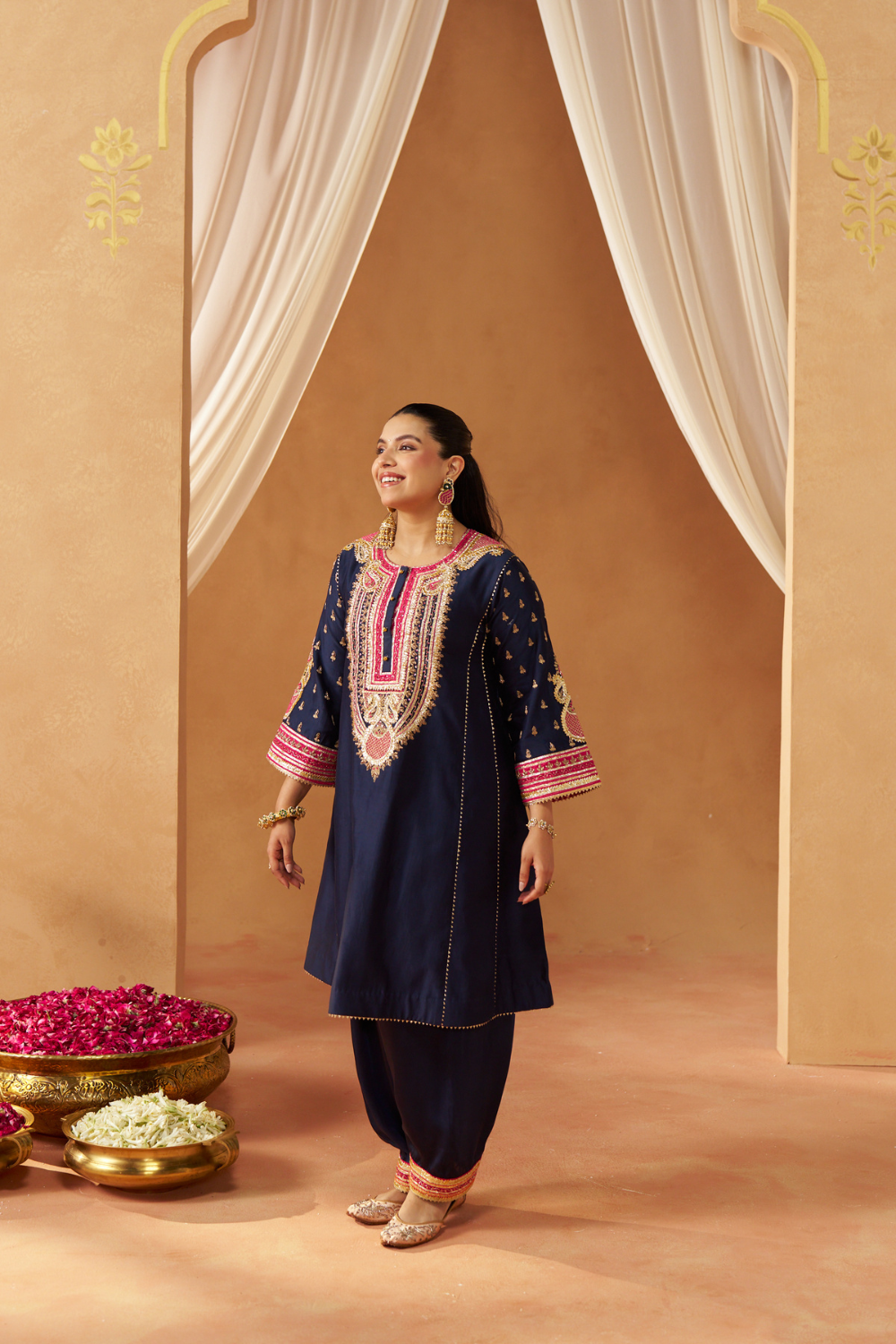 Riva Deep Blue Chauga With Salwar