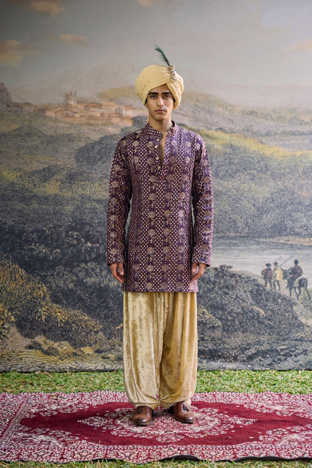 Baijanti Brocade Kurta Set