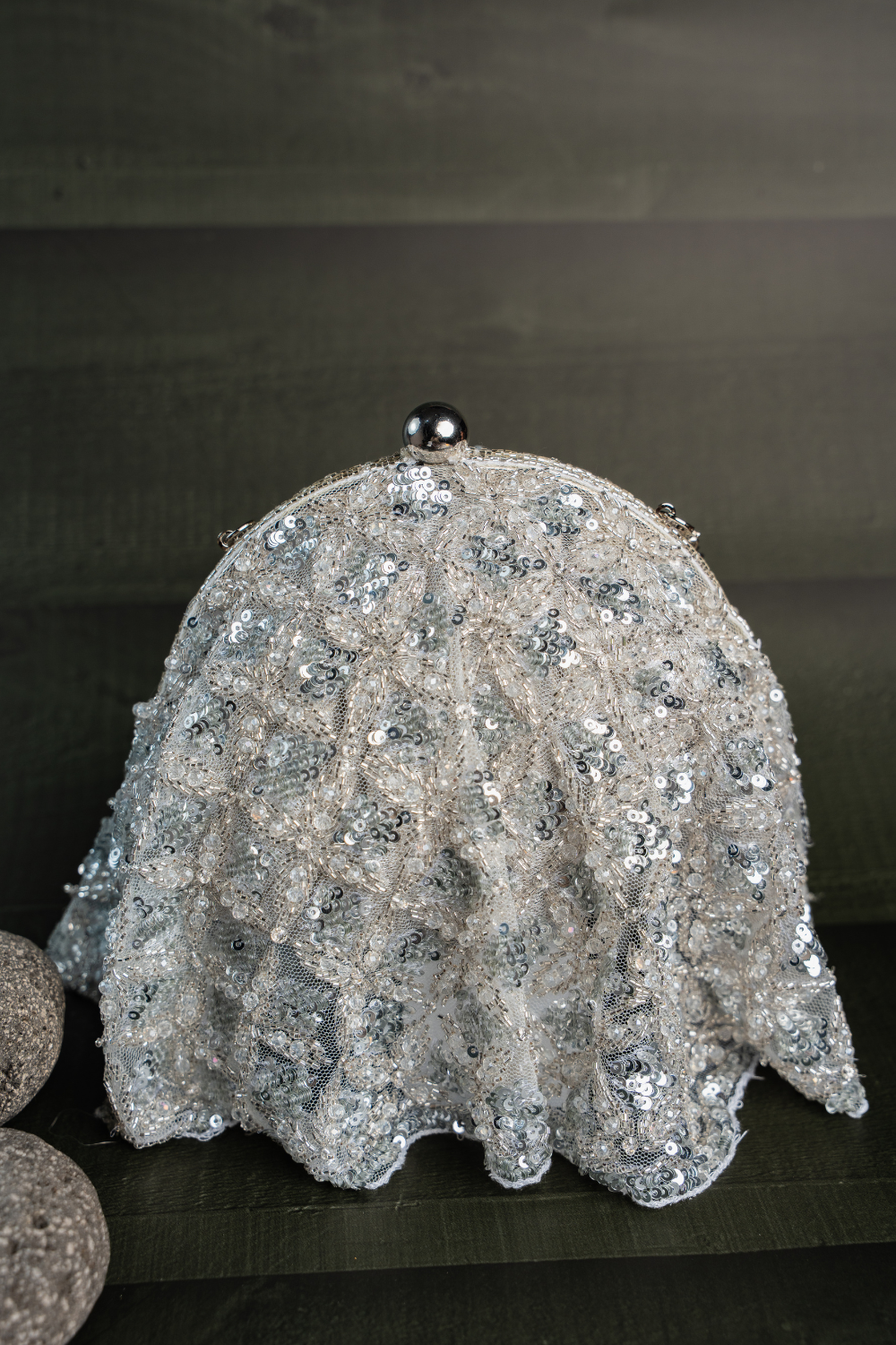 Drape Diva Batua Silver