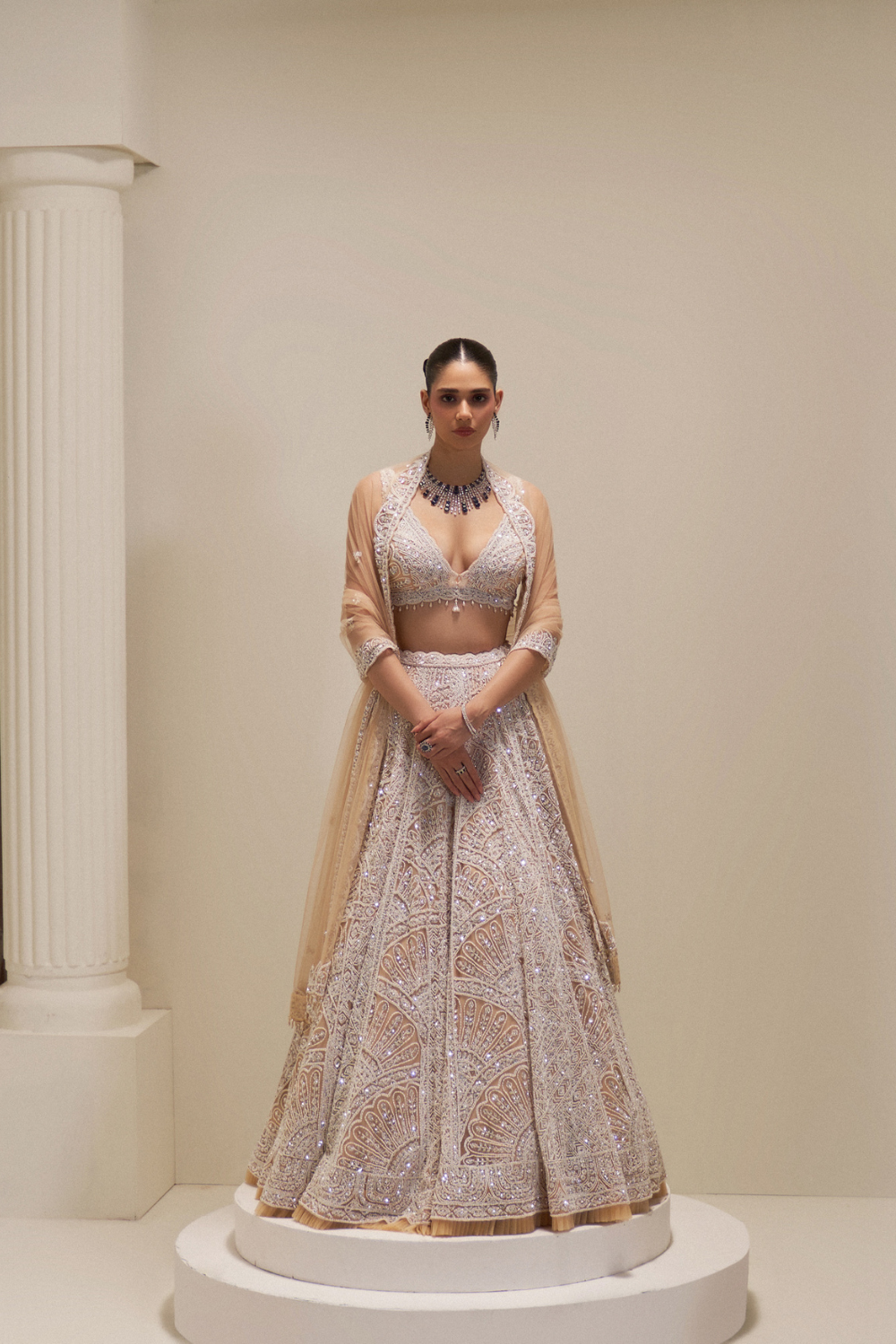 Ecru Elysian Lehenga Set