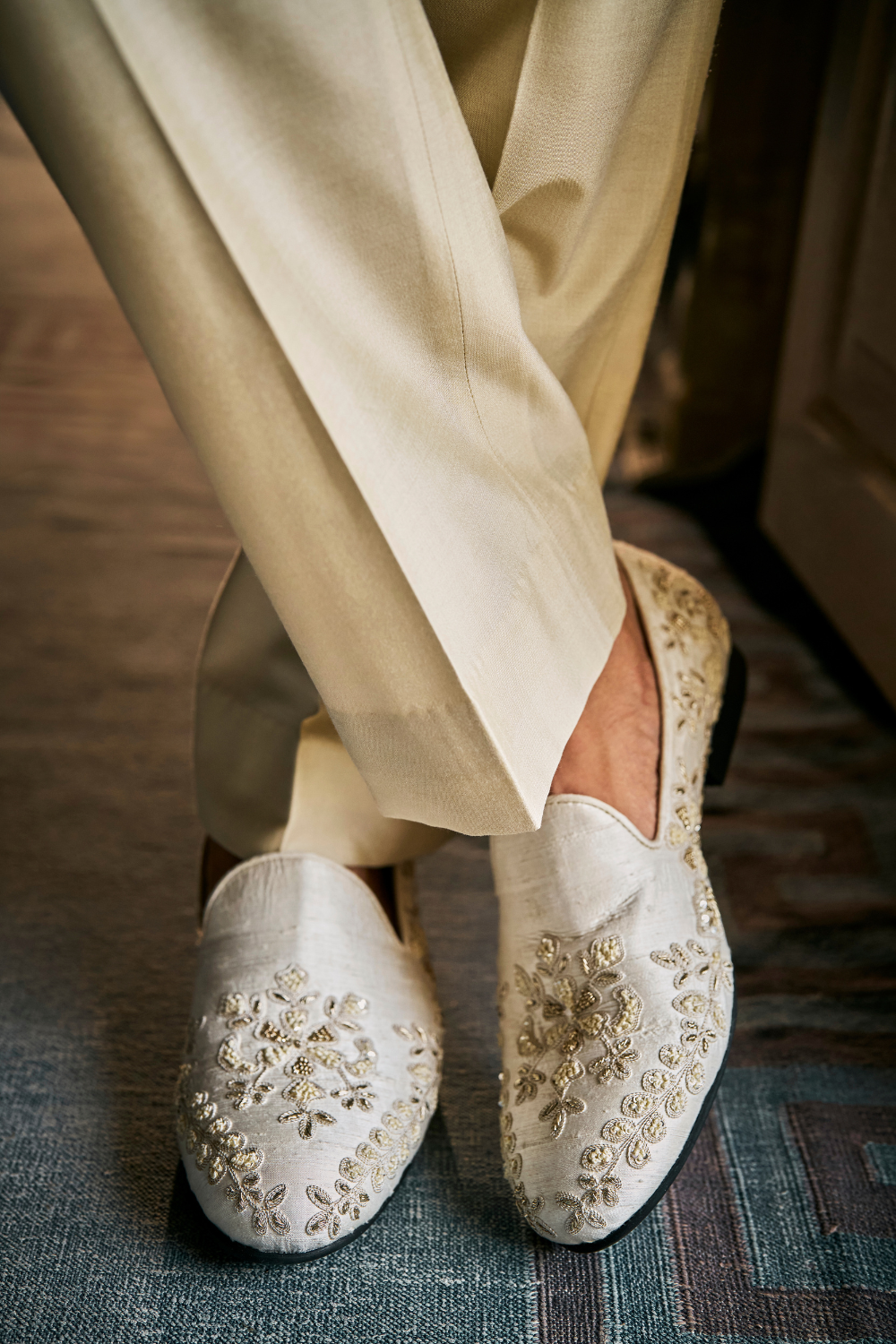 Ivory Gold Sherwani Set