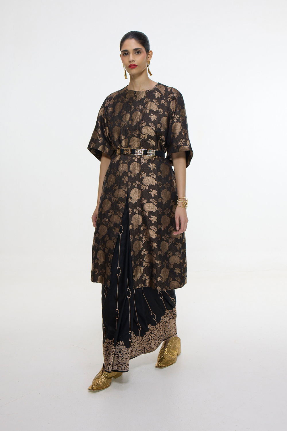 Handwoven Noir Jacket Set